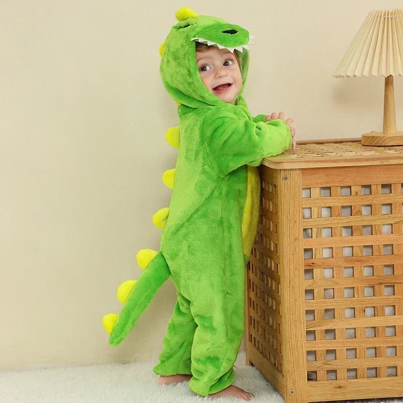 Lime Dinosaur animal romper